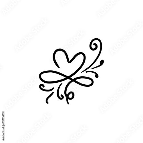 line drawing of love sign