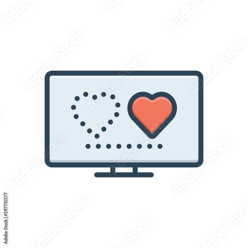 Color illustration icon for animated 