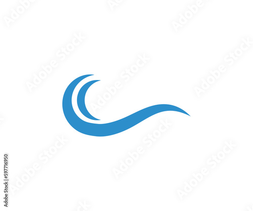 Wave Icon Vector Template Symbo Design