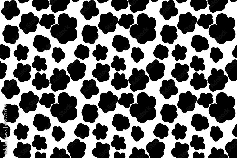 Stylish black flowers. Fashionable seamless vector pattern for design and decoration. Stylish black flowers. Fashionable seamless vector pattern for design and decoration.