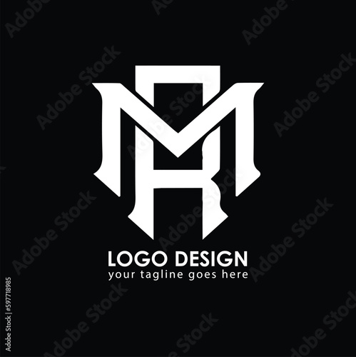 MR RM Logo Design, Creative Minimal Letter RM MR Monogram