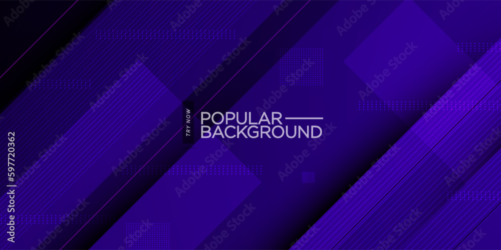 Abstract geometric dark purple gradient background with shadow and lines. Dynamic shapes composition.cool design cover product.Eps10 vector