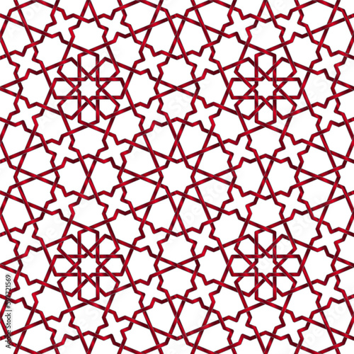 Braided seamless islamic pattern. Seamless girih pattern. Traditional Islamic Design. Mosque decoration element. Seamless geometric pattern. Morocco seamless pattern.