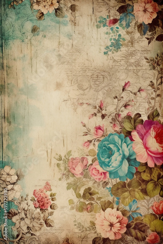 Vintage even background paper. AI generative
