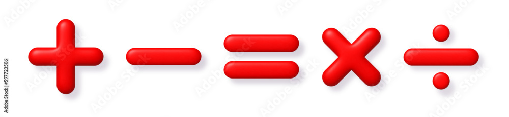 Red equal sign 2 icon - Free red math icons
