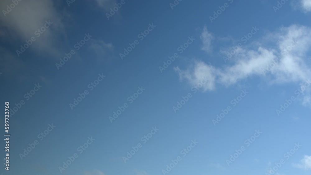 Clouds moving quickly in a clear sky video. Clouds moving quickly in a clear sky video.