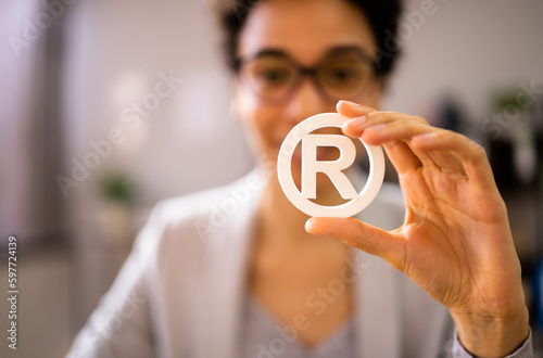 Register Trademark Copyright Symbol And Logo photo