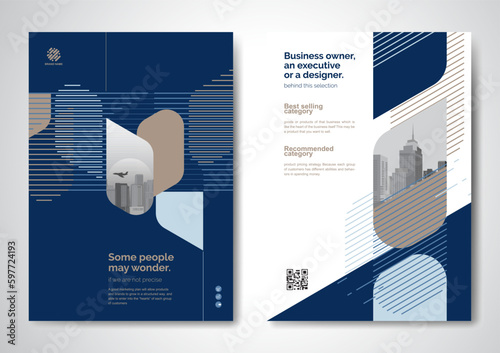 Template vector design for Brochure, AnnualReport, Magazine, Poster, Corporate Presentation, Portfolio, Flyer, infographic, layout modern with color size A4, Front and back, Easy to use.