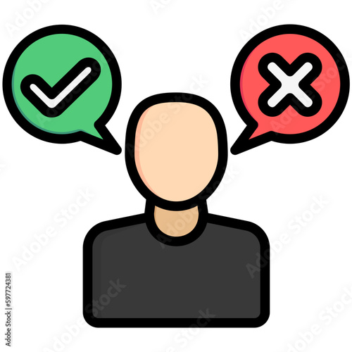 decision making, business and finance icons.
