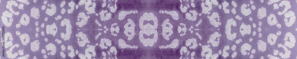 Violet Tile. Marine Dirty Art Banner. Repeating