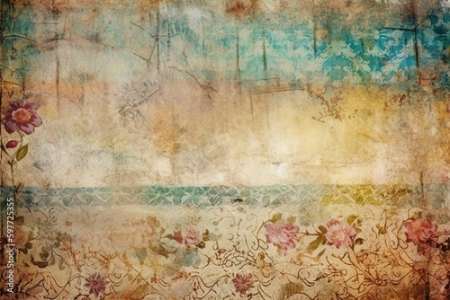 Vintage even background paper. AI generative