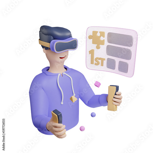 3D Icon Vr Game Metaverse