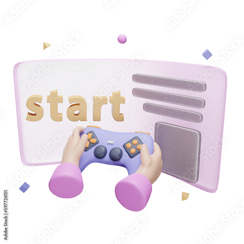 3D Icon Gaming Metaverse
