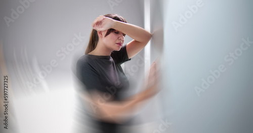 Dizzy Woman With Balance Loss photo