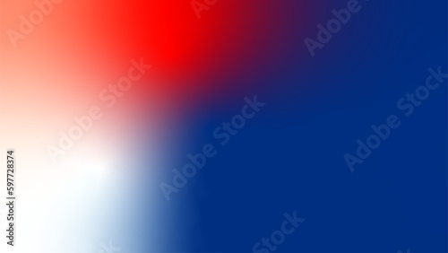 Fotografia, Obraz abstract red white blue tricolor flag gradient background