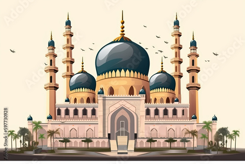 Illustration of Mosque, Ramadan, Eid al-Fitr, Eid Al-Adha