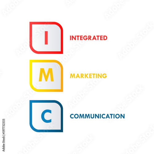 integrated marketing communication design template illustration