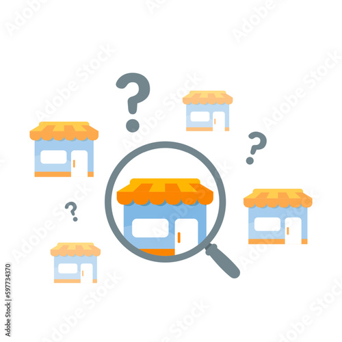 research, find niche market business idea concept illustration flat design vector eps10. modern graphic element for landing page, infographic, icon