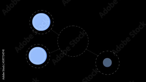 The graph in the form of a hierarchy of five positions that open one by one. The presentation, the information presented will look more professional. 