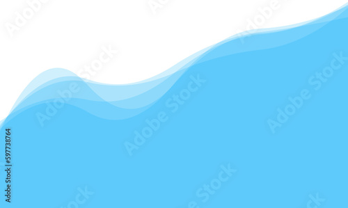 Water wave Blue river, sea, ocean layer. Vector background © halftone vector
