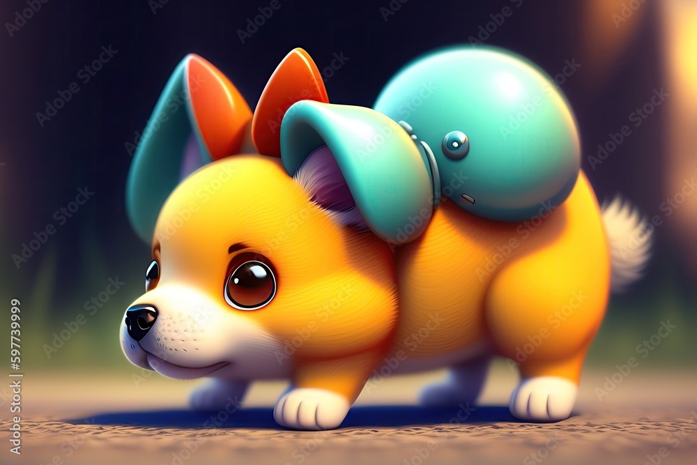 Naklejka premium easter bunny with eggs ai generative