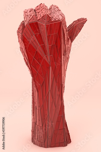 Obraz na płótnie Lowpoly Female Character 3D render