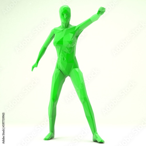 Lowpoly Female Character 3D render
