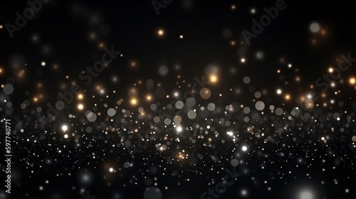 Sparkling Luxury: Glitter, Bokeh Sparkles, and Particles. Generative AI