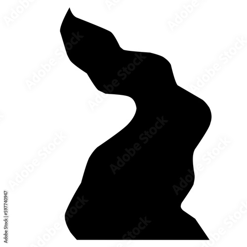 Silhouette river flow

