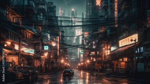 Futuristic City Generative AI © Lexie