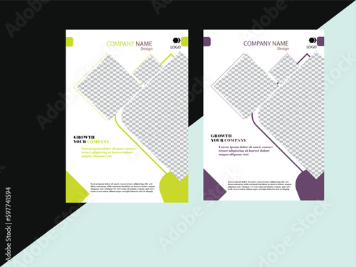 modern science related flyer design template