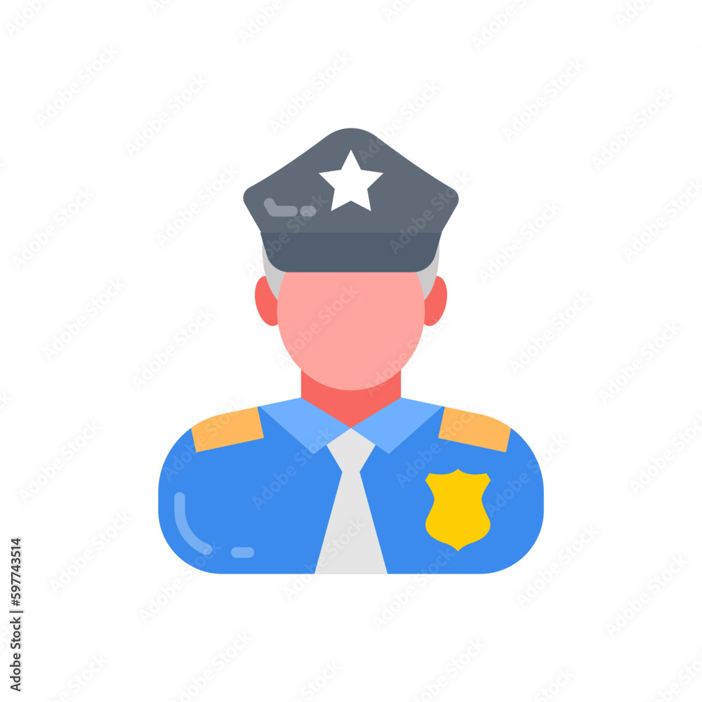 Police Man icon in vector. Illustration Police Man icon in vector. Illustration