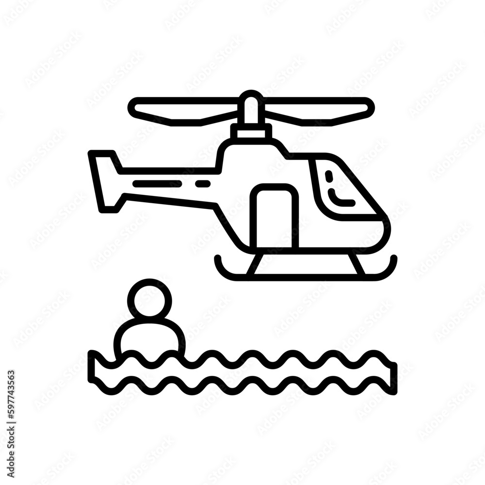 Search and Rescue icon in vector. Illustration Search and Rescue icon in vector. Illustration