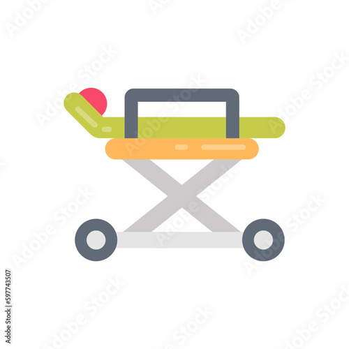 Stretcher icon in vector. Illustration