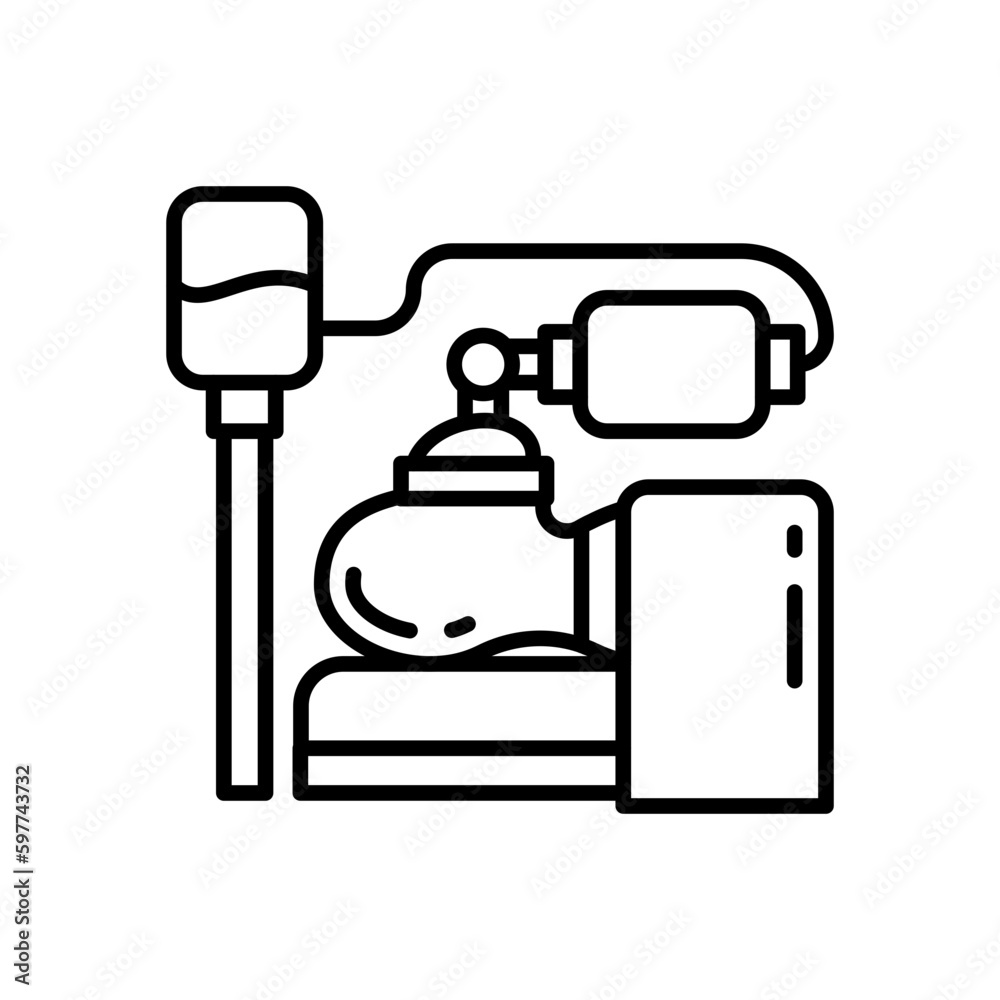 Respiratory Arrest icon in vector. Illustration Respiratory Arrest icon in vector. Illustration