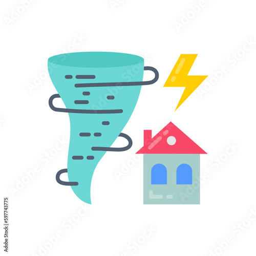 Tornado icon in vector. Illustration