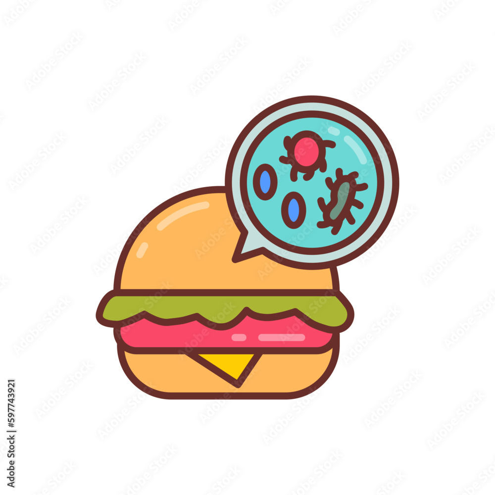 Food Contamination icon in vector. Illustration Food Contamination icon in vector. Illustration