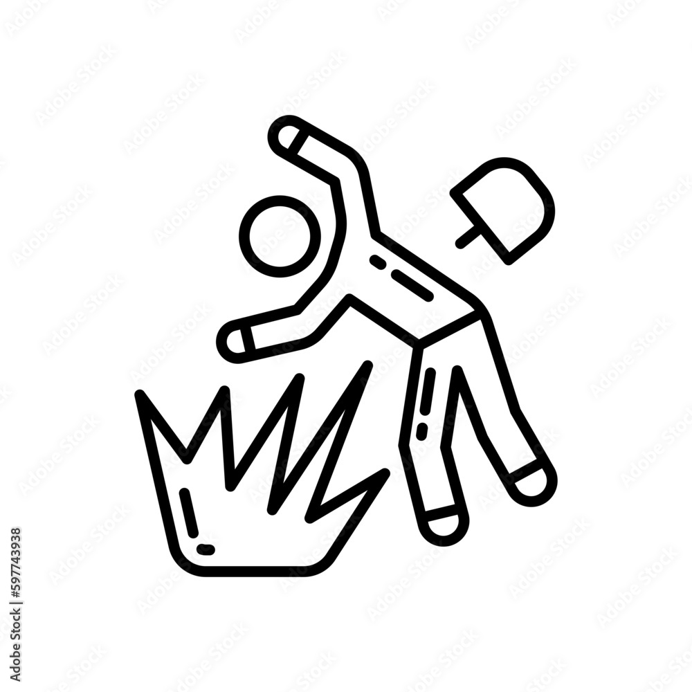 Mining Accident icon in vector. Illustration Mining Accident icon in vector. Illustration