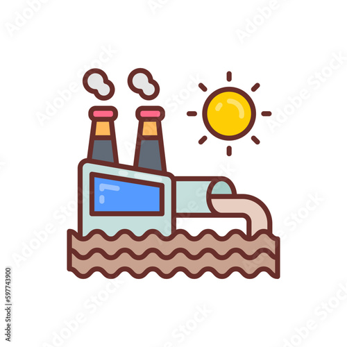 Water Contamination icon in vector. Illustration