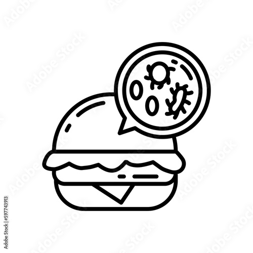 Food Contamination icon in vector. Illustration