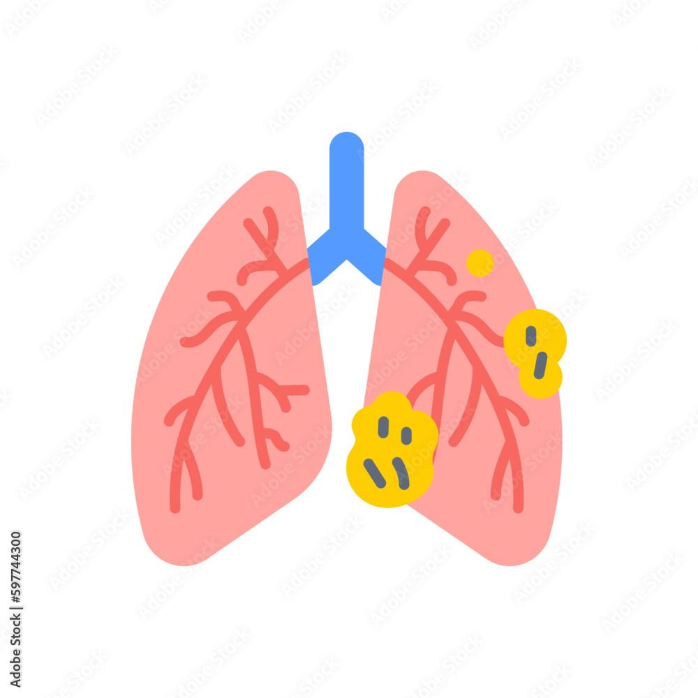 Respiratory Distress icon in vector. Illustration
