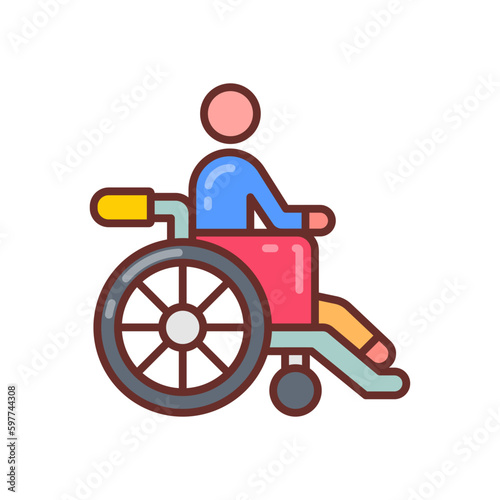 Paralysis icon in vector. Illustration