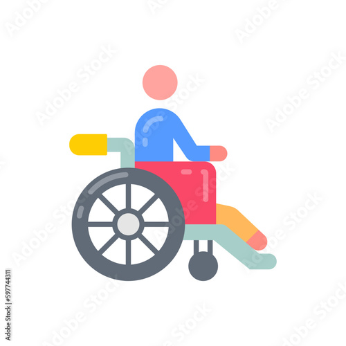 Paralysis icon in vector. Illustration