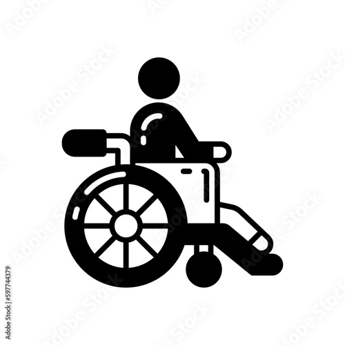 Paralysis icon in vector. Illustration