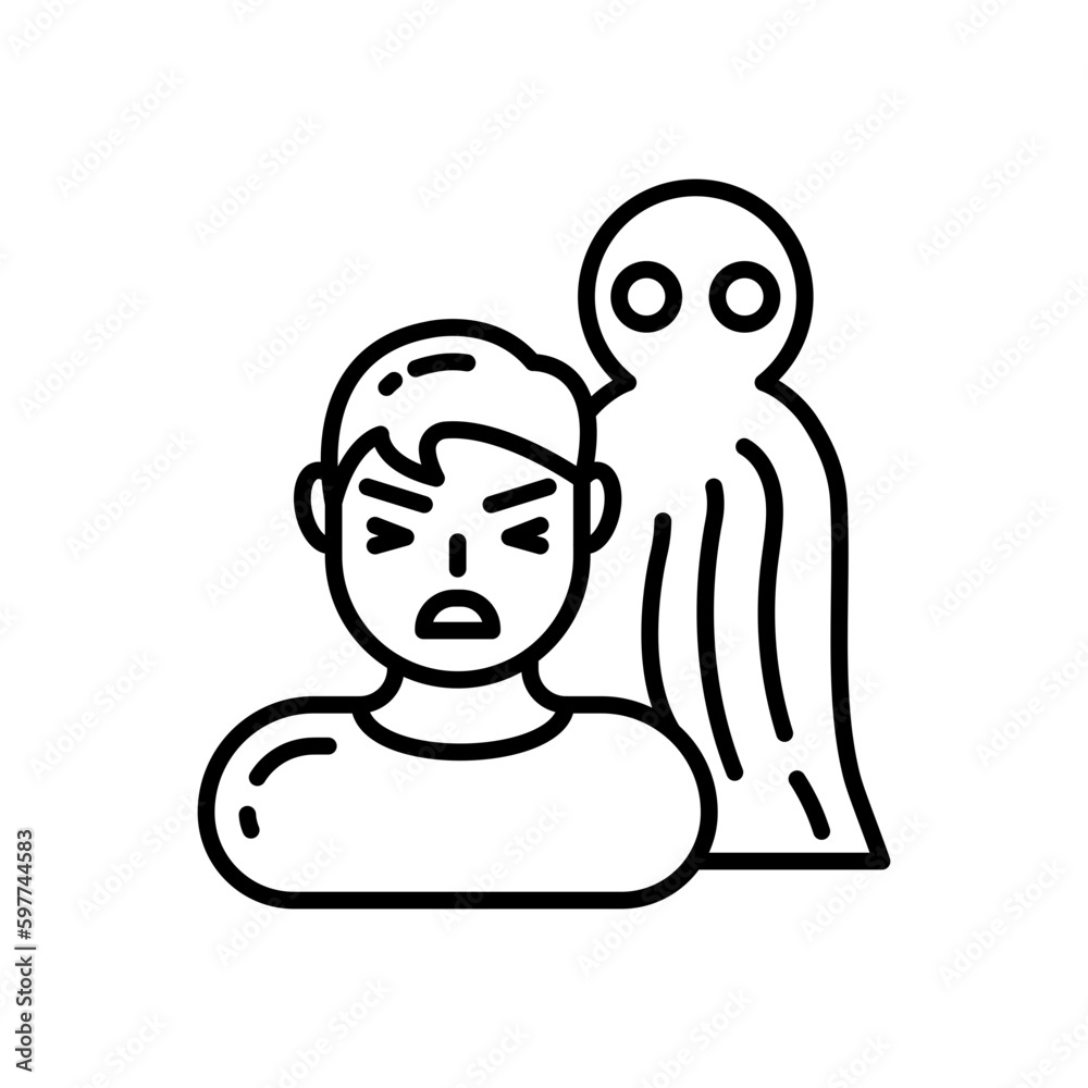 Hallucinations icon in vector. Illustration Hallucinations icon in vector. Illustration