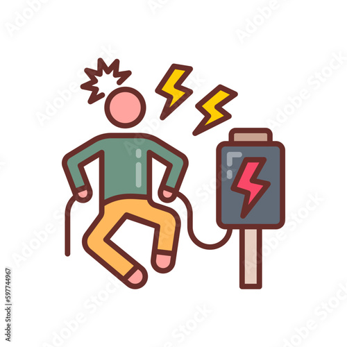 Electric Shock icon in vector. Illustration