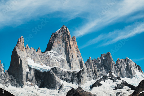 Fitz Roy mountain panorama in the Southern Patagonia  Argentina