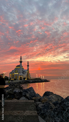 Nihal Atakas Mosque view in Iskenderun Town of Turkey