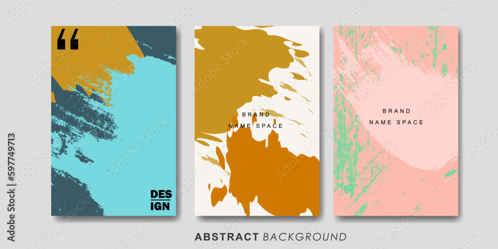 Modern abstract covers set, minimal covers design. Colorful geometric background