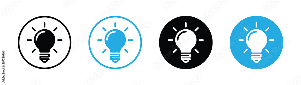 light bulb icon set. lamp idea icon symbol sign collections, vector illustration light bulb icon set. lamp idea icon symbol sign collections, vector illustration